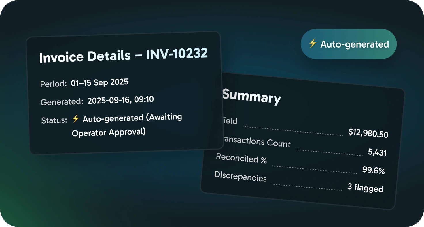 Invoices that reconcile themselves